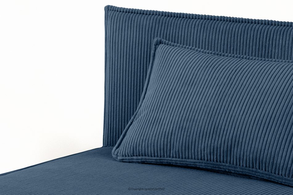 ROTI Boxspringbett 90 cm mit Rückenlehne aus dunkelblauem Kordstoff marineblau - Foto 5