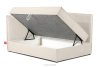 ROTI Boxspringbett 90 cm mit Rückenlehne aus ecrufarbenem Kordstoff ecru - Foto 5