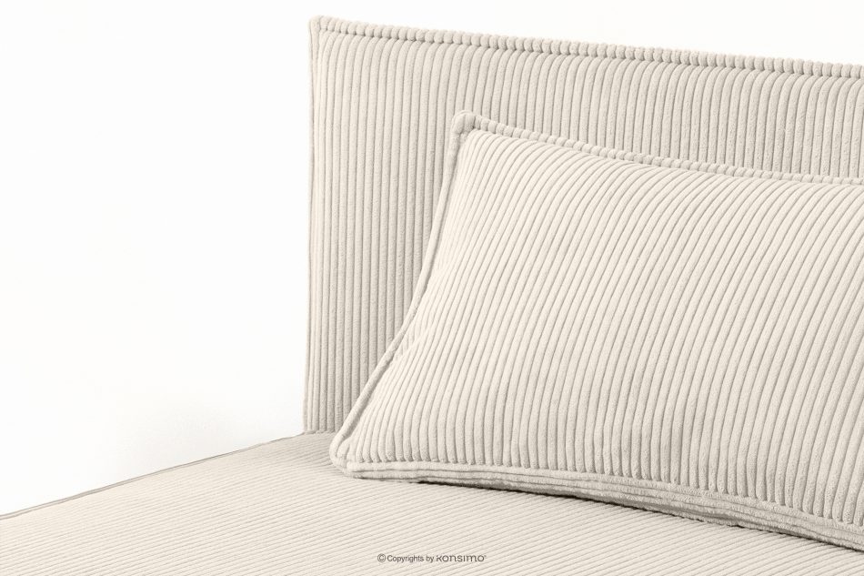 ROTI Boxspringbett 90 cm mit Rückenlehne aus ecrufarbenem Kordstoff ecru - Foto 5