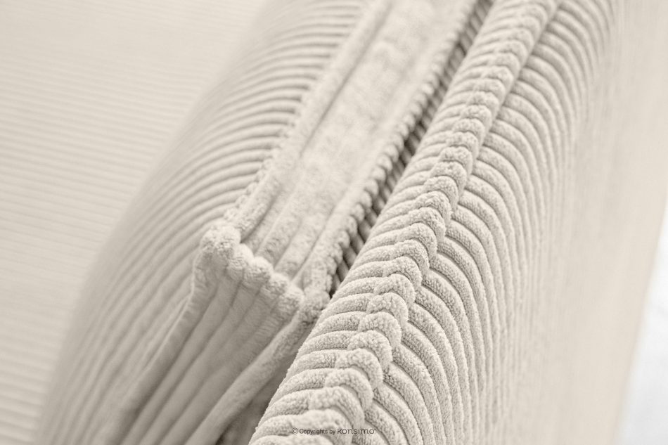 ROTI Boxspringbett 90 cm mit Rückenlehne aus ecrufarbenem Kordstoff ecru - Foto 9