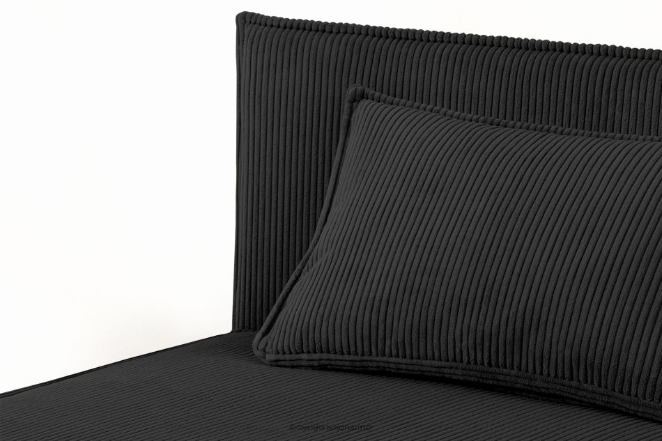 ROTI Boxspringbett 90 cm aus schwarzem Kordstoff schwarz - Foto 5