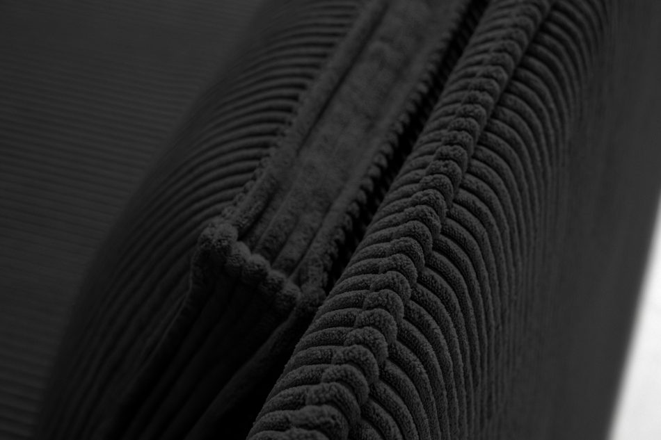 ROTI Boxspringbett 90 cm aus schwarzem Kordstoff schwarz - Foto 9