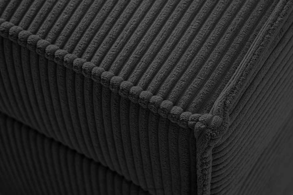 ROTI Boxspringbett 90 cm aus dunkelgrauem Kordstoff dunkelgrau - Foto 7