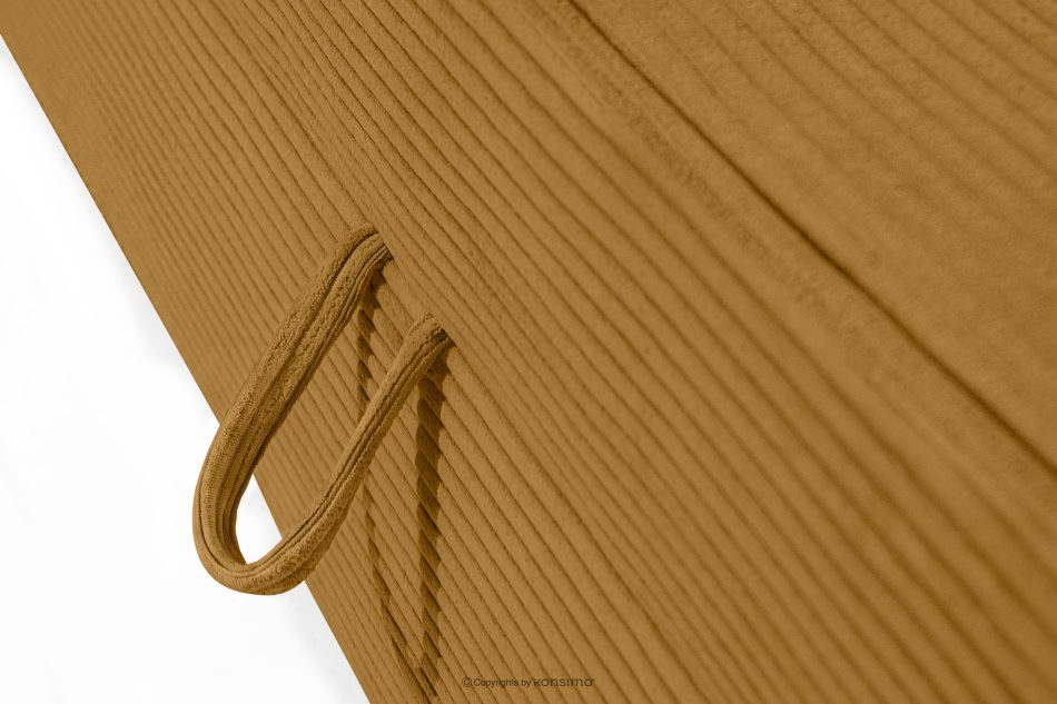 ROTI Boxspringbett 90 cm aus gelbem Kordstoff gelb - Foto 8