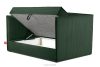 ROTI Boxspringbett für Jugendliche im Sofa-Stil aus Kordstoff 90 cm dunkelgrün dunkelgrün - Foto 5