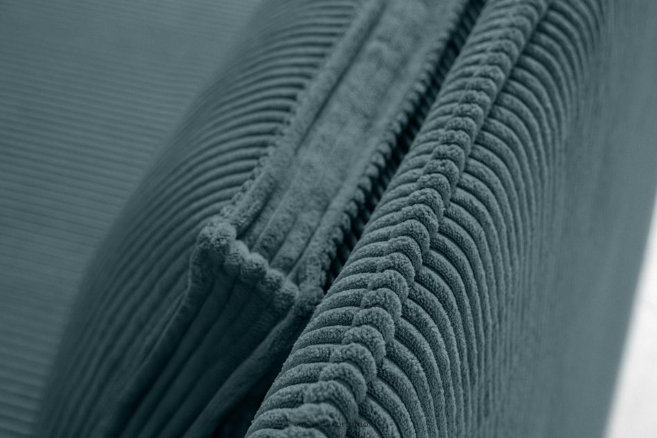 ROTI Boxspringbett für Jugendliche im Sofa-Stil aus Kordstoff 90 cm blau blau - Foto 9