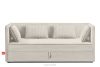 ROTI Boxspringbett für Jugendliche im Sofa-Stil aus Kordstoff 90 cm cremefarben cremefarben - Foto 1
