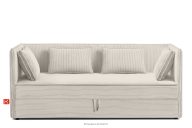 Boxspringbett für Jugendliche im Sofa-Stil aus Kordstoff 90 cm cremefarben