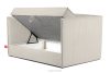 ROTI Boxspringbett für Jugendliche im Sofa-Stil aus Kordstoff 90 cm cremefarben cremefarben - Foto 5