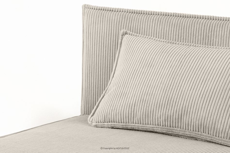 ROTI Boxspringbett für Jugendliche im Sofa-Stil aus Kordstoff 90 cm cremefarben cremefarben - Foto 5
