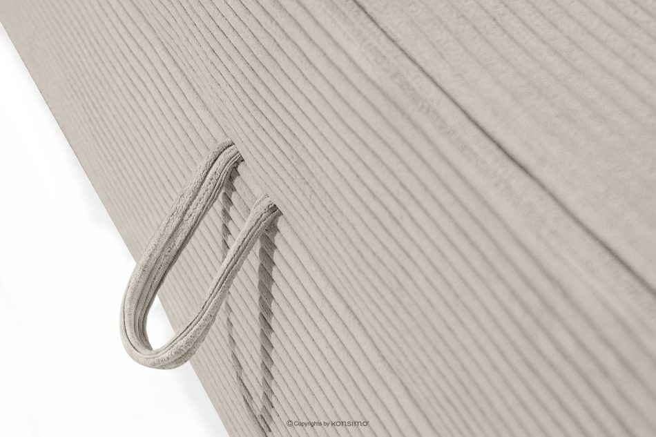 ROTI Boxspringbett für Jugendliche im Sofa-Stil aus Kordstoff 90 cm cremefarben cremefarben - Foto 8