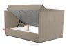 ROTI Boxspringbett für Jugendliche im Sofa-Stil aus Kordstoff 90 cm beige beige - Foto 5