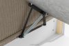ROTI Boxspringbett für Jugendliche im Sofa-Stil aus Kordstoff 90 cm beige beige - Foto 7