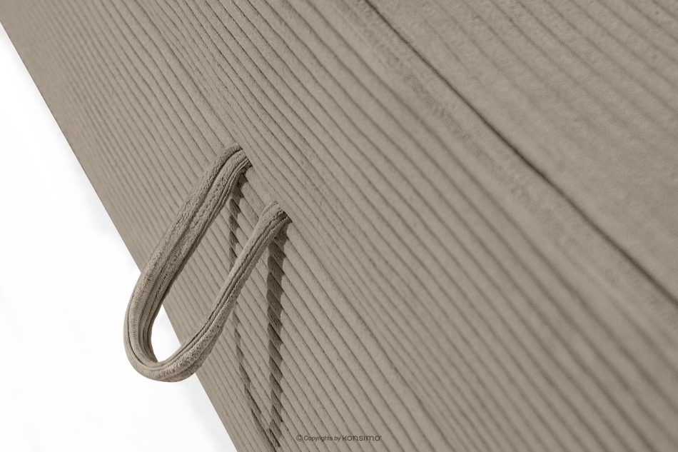 ROTI Boxspringbett für Jugendliche im Sofa-Stil aus Kordstoff 90 cm beige beige - Foto 8