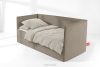 ROTI Boxspringbett für Jugendliche im Sofa-Stil aus Kordstoff 90 cm beige beige - Foto 2