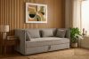 ROTI Boxspringbett für Jugendliche im Sofa-Stil aus Kordstoff 90 cm beige beige - Foto 13