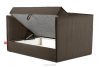 ROTI Boxspringbett für Jugendliche im Sofa-Stil aus Kordstoff 90 cm braun braun - Foto 5