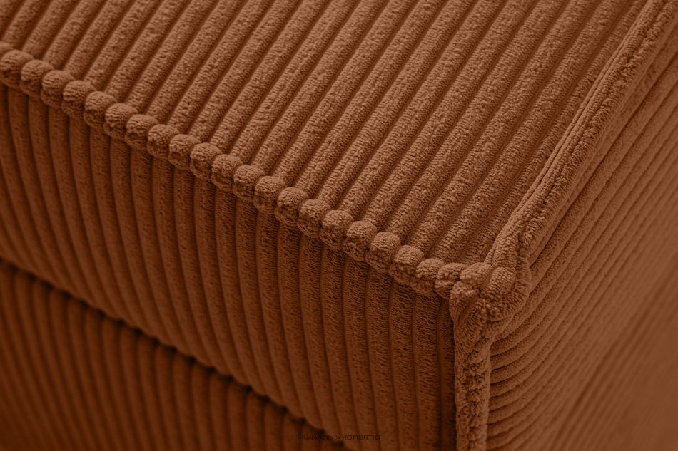 ROTI Boxspringbett mit Sofalehne aus Kordstoff 90 cm rot rotbraun - Foto 7