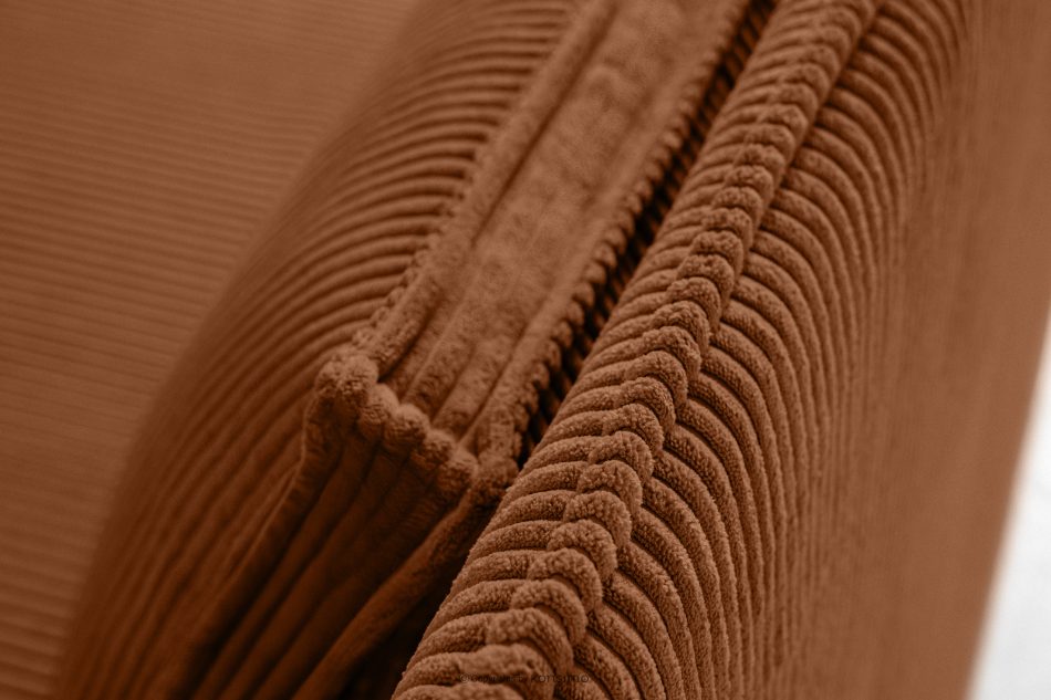 ROTI Boxspringbett mit Sofalehne aus Kordstoff 90 cm rot rotbraun - Foto 9