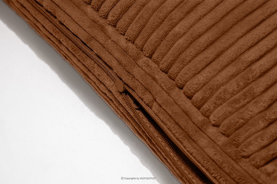 ROTI Boxspringbett mit Sofalehne aus Kordstoff 90 cm rot rotbraun - Foto 10