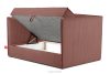 ROTI Boxspringbett mit Sofalehne aus Kordstoff 90 cm rosa rosa - Foto 5