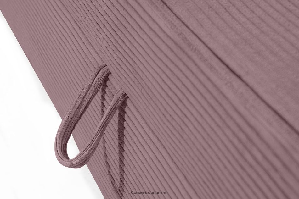 ROTI Boxspringbett mit Sofalehne aus Kordstoff 90 cm hellviolett hellviolett - Foto 8