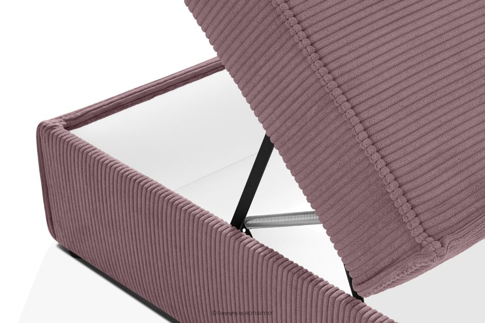 ROTI Boxspringbett mit Sofalehne aus Kordstoff 90 cm hellviolett hellviolett - Foto 11