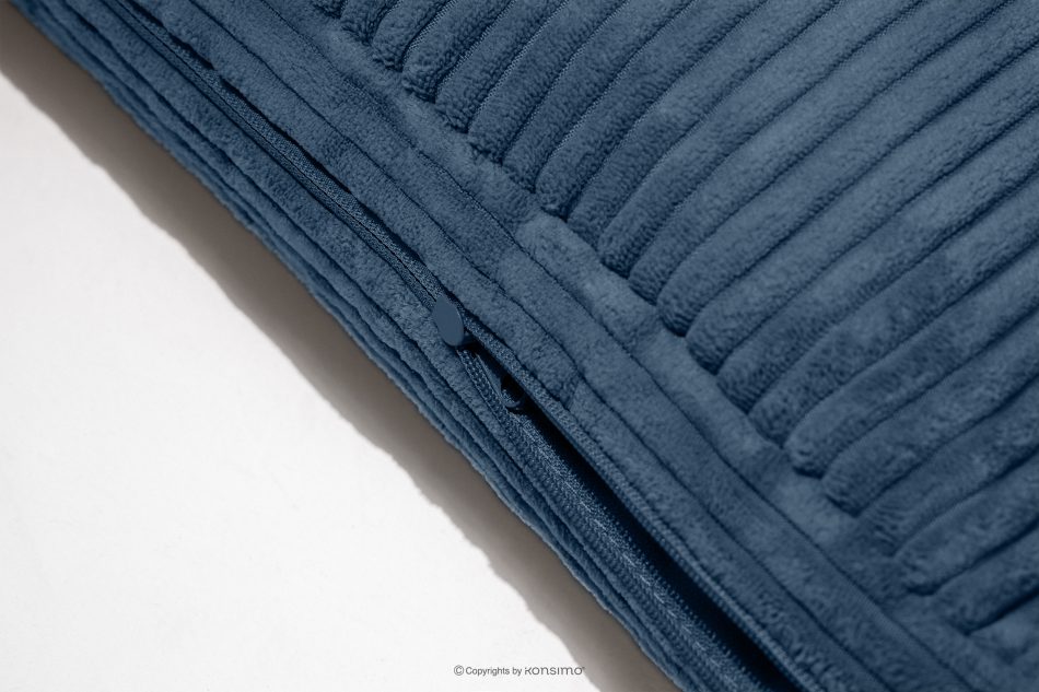 ROTI Boxspringbett mit Sofalehne aus Kordstoff 90 cm marineblau marineblau - Foto 10