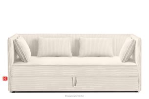 ROTI, https://konsimo.de/kollektion/roti/ Boxspringbett mit Sofalehne aus Kordstoff 90 cm ecru ecru - Foto