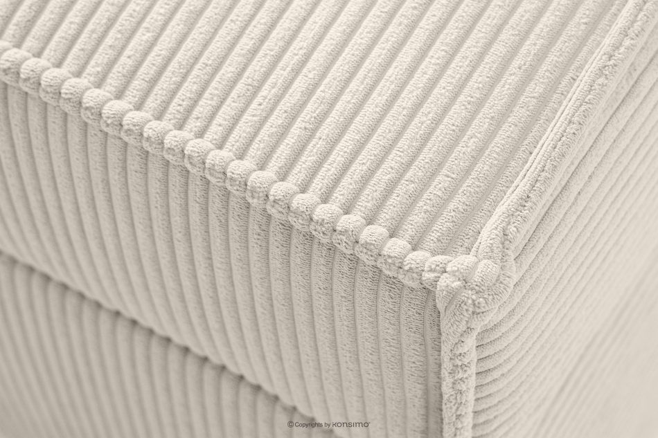 ROTI Boxspringbett mit Sofalehne aus Kordstoff 90 cm ecru ecru - Foto 7