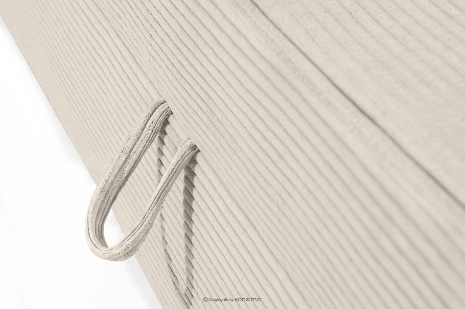 ROTI Boxspringbett mit Sofalehne aus Kordstoff 90 cm ecru ecru - Foto 8