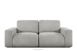 ZUCCO, https://konsimo.de/kollektion/zucco/ Modulares Zweisitzer-Sofa aus hellgrauem Bouclé-Stoff hellgrau - Foto