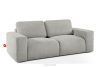 ZUCCO Modulares Zweisitzer-Sofa aus hellgrauem Bouclé-Stoff hellgrau - Foto 3
