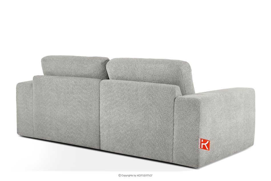 ZUCCO Modulares Zweisitzer-Sofa aus hellgrauem Bouclé-Stoff hellgrau - Foto 3