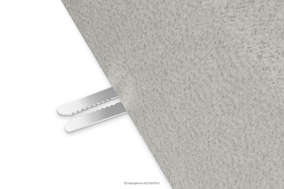 ZUCCO Modulares Zweisitzer-Sofa aus hellgrauem Bouclé-Stoff hellgrau - Foto 9