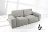 ZUCCO Modulares Zweisitzer-Sofa aus hellgrauem Bouclé-Stoff hellgrau - Foto 2