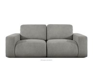 Modulares Zweisitzer-Sofa aus dunkelgrauem Bouclé-Stoff