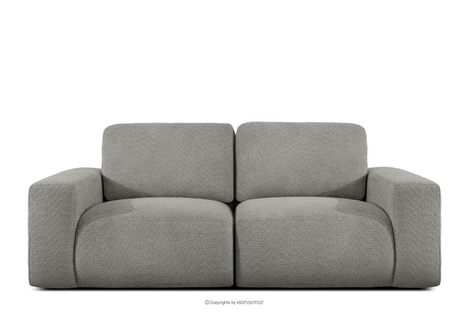 ZUCCO Modulares Zweisitzer-Sofa aus dunkelgrauem Bouclé-Stoff dunkelgrau - Foto 0