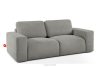 ZUCCO Modulares Zweisitzer-Sofa aus dunkelgrauem Bouclé-Stoff dunkelgrau - Foto 3