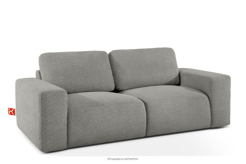 ZUCCO Modulares Zweisitzer-Sofa aus dunkelgrauem Bouclé-Stoff dunkelgrau - Foto 2
