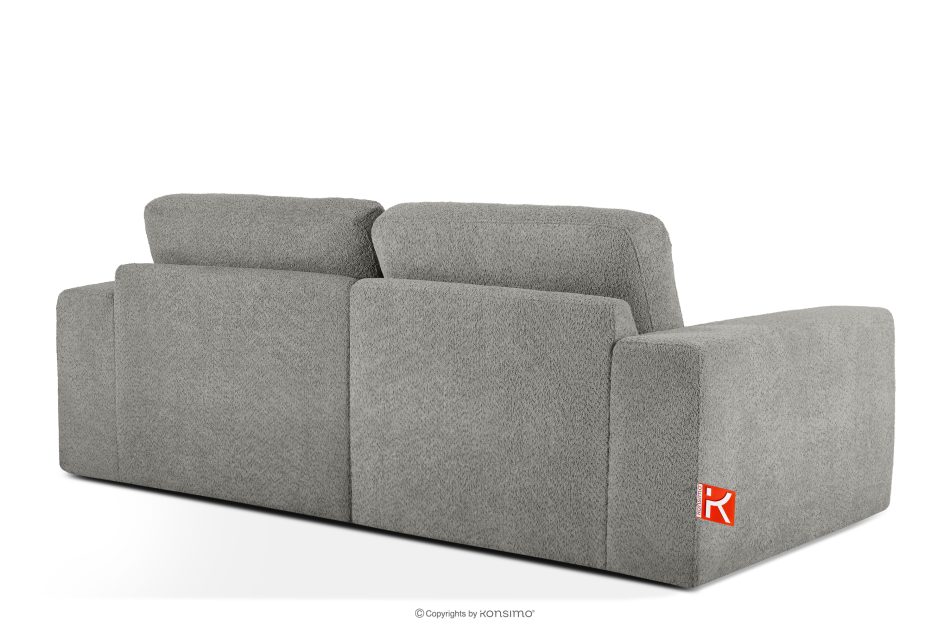 ZUCCO Modulares Zweisitzer-Sofa aus dunkelgrauem Bouclé-Stoff dunkelgrau - Foto 3