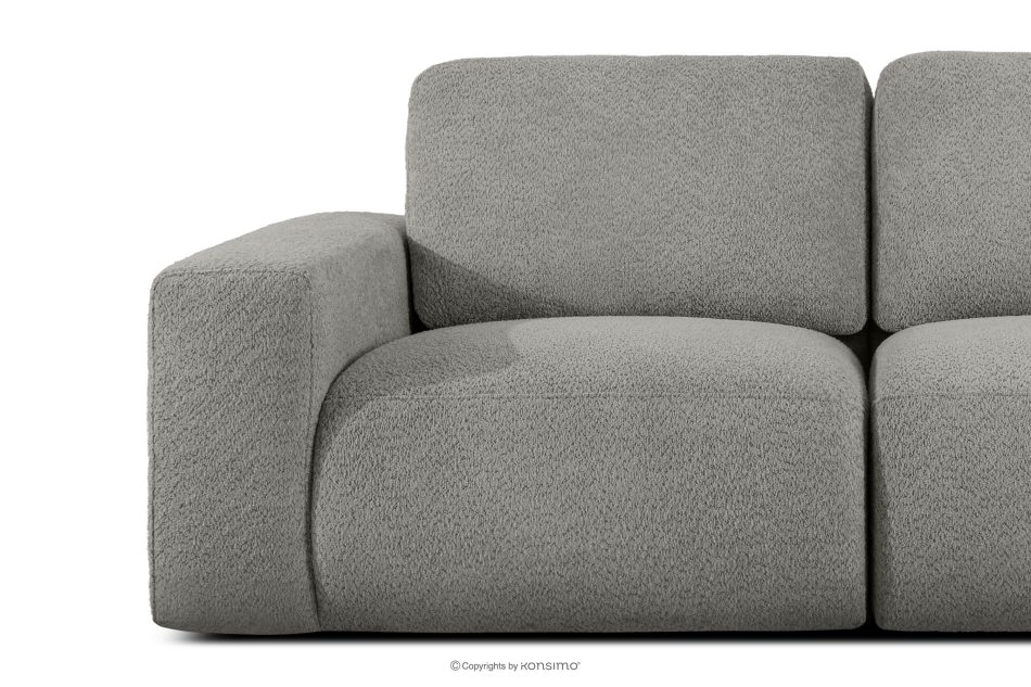 ZUCCO Modulares Zweisitzer-Sofa aus dunkelgrauem Bouclé-Stoff dunkelgrau - Foto 5