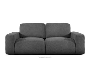 ZUCCO, https://konsimo.de/kollektion/zucco/ Modulares Zweisitzer-Sofa aus graphitfarbenem Bouclé-Stoff graphit - Foto
