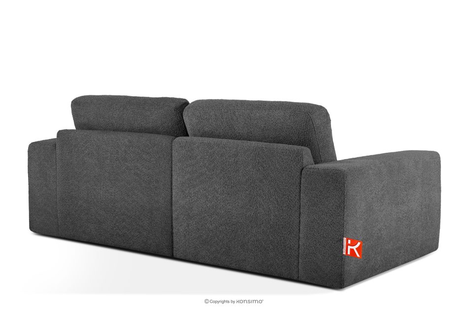 ZUCCO Modulares Zweisitzer-Sofa aus graphitfarbenem Bouclé-Stoff graphit - Foto 3