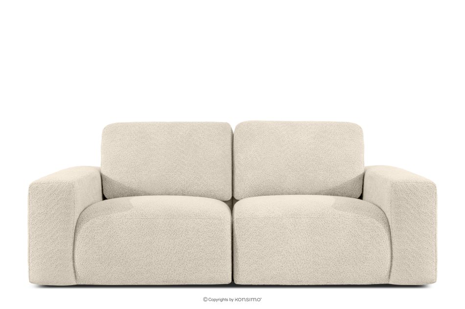 ZUCCO Modulares Zweisitzer-Sofa aus hellbeigem Bouclé-Stoff hellbeige - Foto 0
