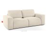 ZUCCO Modulares Zweisitzer-Sofa aus hellbeigem Bouclé-Stoff hellbeige - Foto 3