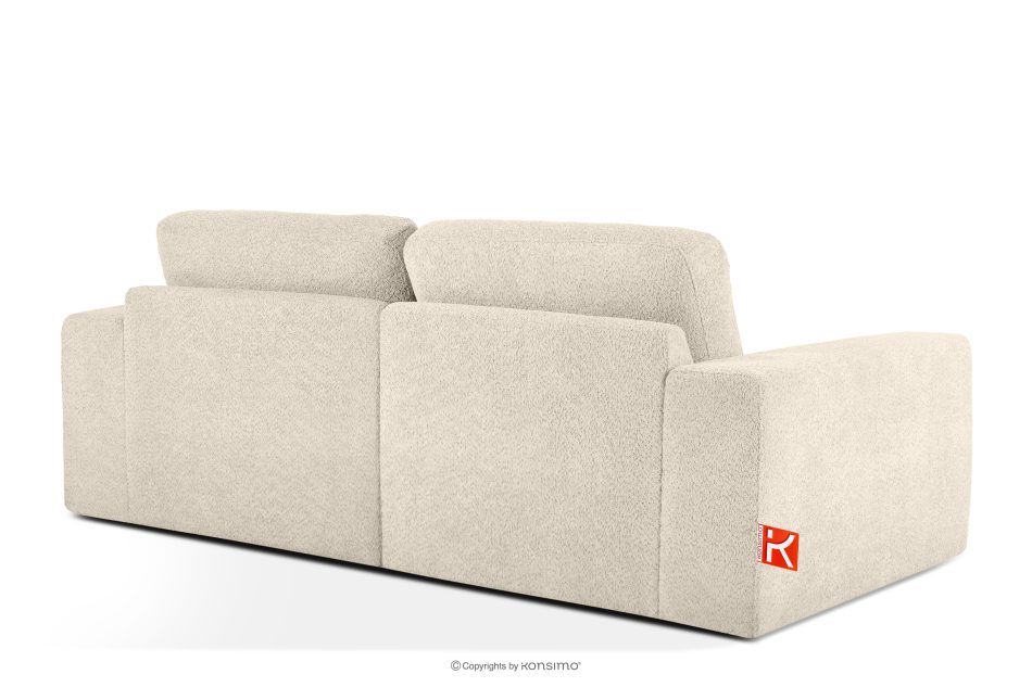 ZUCCO Modulares Zweisitzer-Sofa aus hellbeigem Bouclé-Stoff hellbeige - Foto 3