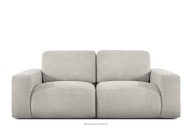 Modulares Zweisitzer-Sofa aus braunem Bouclé-Stoff