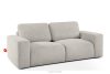 ZUCCO Modulares Zweisitzer-Sofa aus braunem Bouclé-Stoff braun - Foto 3