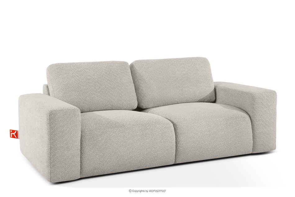 ZUCCO Modulares Zweisitzer-Sofa aus braunem Bouclé-Stoff braun - Foto 2
